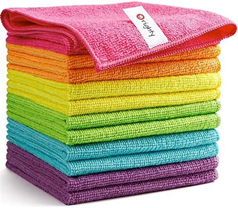 Orighty Microfiber Cleaning Cloths, Pack of 12, Highly Absorbent ...