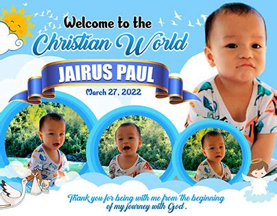 Christening Background For Tarpaulin