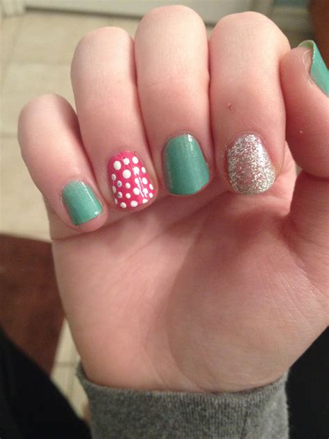 Turquoise and pink sparkle nails! Pink Sparkle Nails, Nail Designs, Turquoise, Beauty, Nail ...