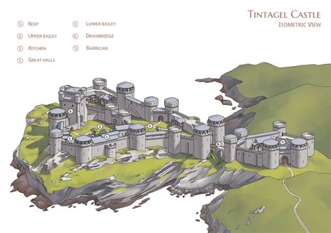 [Morgan le Fay] Tintagel - Isometric View by Aliciane on DeviantArt | Fantasy city map, Fantasy ...