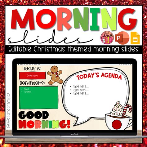 Editable Christmas/Winter Morning Slides | Teacher christmas, Teaching, Slides