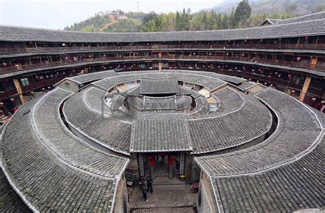 Fujian tulou-special architecture of china by cozyta Vectors ...