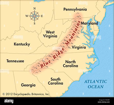 The blue ridge mountains maps cartography hi-res stock photography and images - Alamy