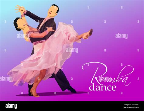 Couple dancing a rumba dance. 3d color vector illustration Stock Vector Image & Art - Alamy