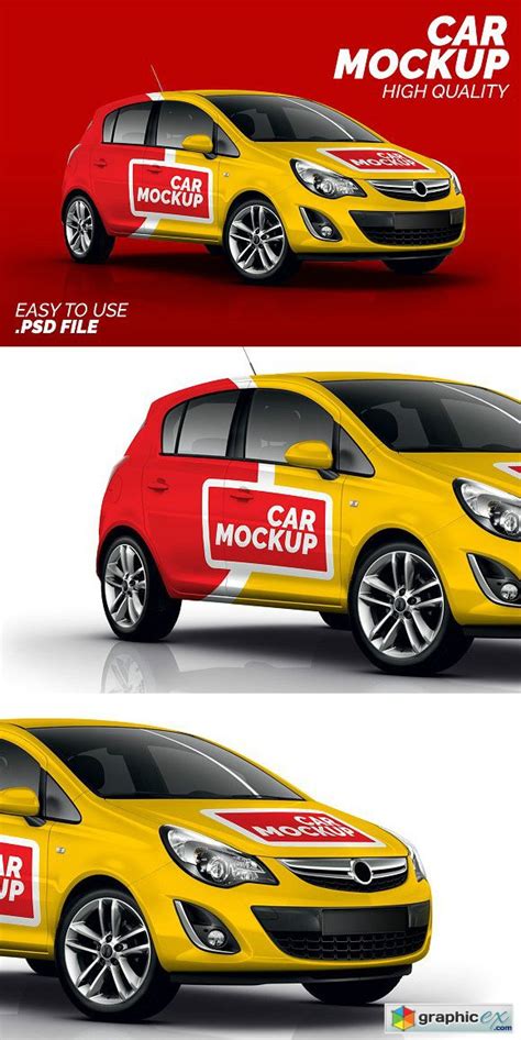 Car Mockup 1351020 » Free Download Vector Stock Image Photoshop Icon