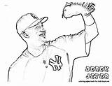 DEREK JETER  Baseball coloring Pages Coloring Free sketch template