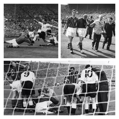 ON THIS DAY in 1956 goalkeeper Bert Trautmann played in and won The FA Cup Final for with a ...