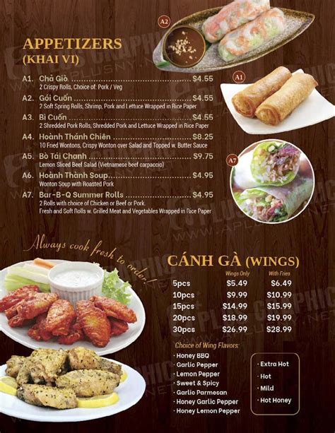 Menu - Saigon 1