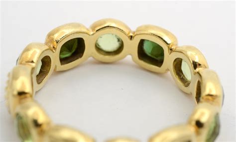 David Yurman 18K Yellow Gold Peridot and Green Tourmaline Ring | EBTH