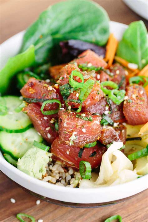 Ahi Tuna Poke Recipe (Poke Bowl) - Jessica Gavin