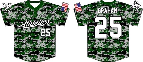 Athletics Custom Camo Baseball Jerseys