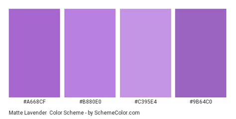 Matte Lavender Color Scheme » Lavender » SchemeColor.com