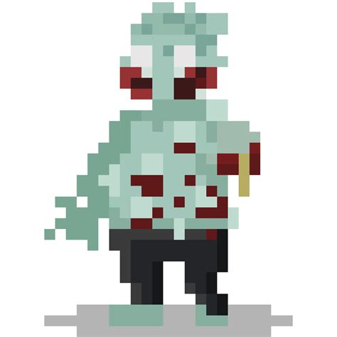 Pixel art zombie character 2 27190667 PNG