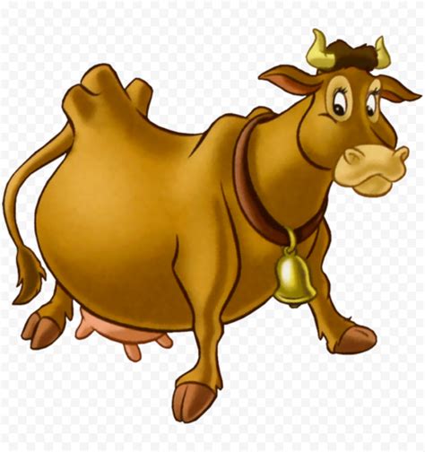 HD Brown Dairy Cow Cartoon PNG | Citypng