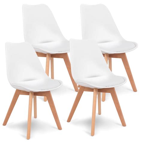 White Modern Dining Chairs Set Of 6 : Mavis White Faux Leather Dining ...