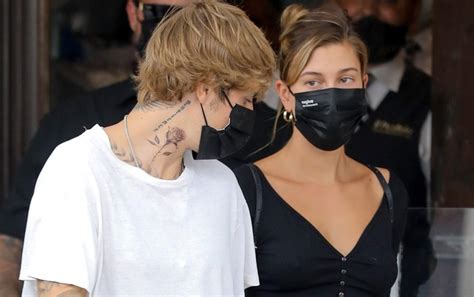 Justin Bieber Shows Off New Neck Tattoo While at Lunch with Hailey ...