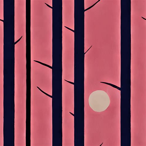 Art Deco Trees Painting Sunrise Pattern · Creative Fabrica