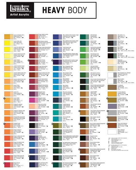 Liquitex heavy body color chart | Paint color chart, Color mixing chart acrylic, Color mixing chart