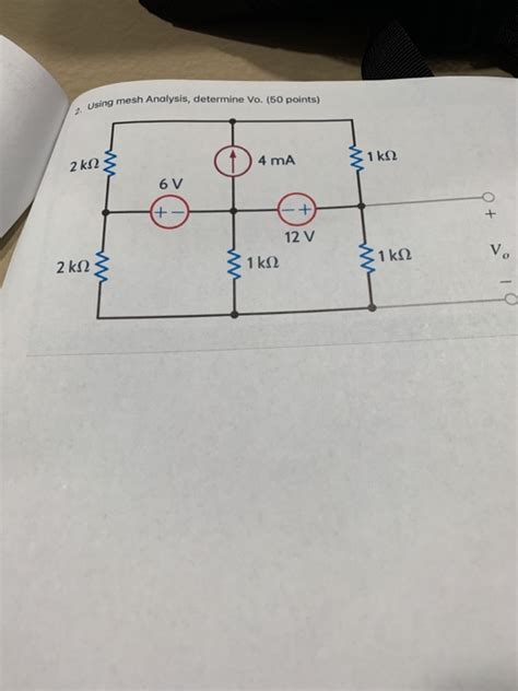 Solved Mesh Analysis 7. Using mesh analysis, determine lo. | Chegg.com