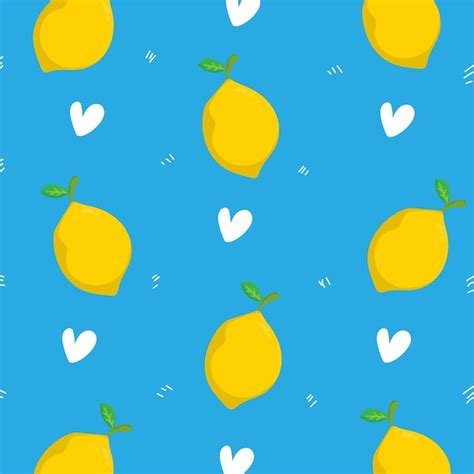 Premium Vector | Lemon pattern background