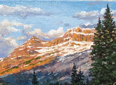 Rocky Mountains Oil Painting Original Canvas Painting National | Etsy