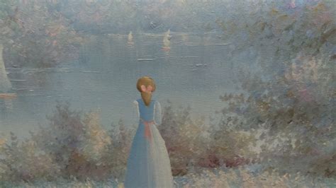 Lady by the lake oil painting | InstAppraisal