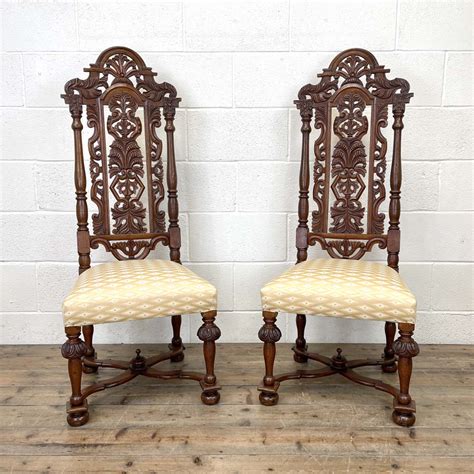 Antique Carved Hall Chairs | M-3149 | Penderyn Antiques