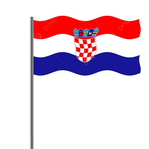 Croatia Flag Clipart Transparent PNG Hd, Croatia Flag With Pole, Croatia Flag With Pole Png ...