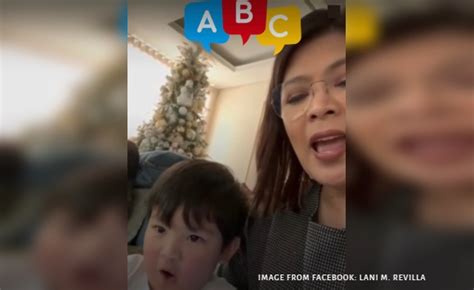 Adorable! Lani Mercado teaches ABC to little apo