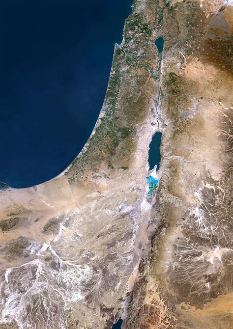 Israel, Satellite Image Photograph by Planetobserver - Pixels