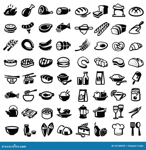 Food Icons Royalty Free Stock Photo - Image: 33148495