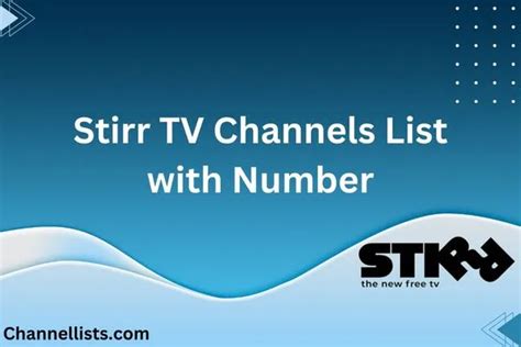 Stirr TV Channels List 2024