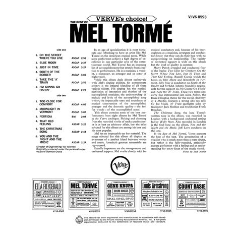 The Best of Mel Tormé – LP Cover Archive