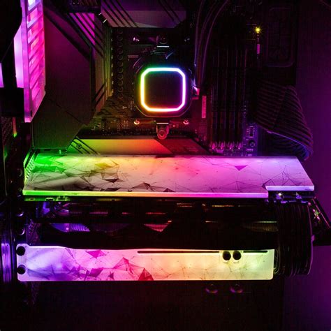 Custom RGB GPU backplate Spectrum White | Etsy