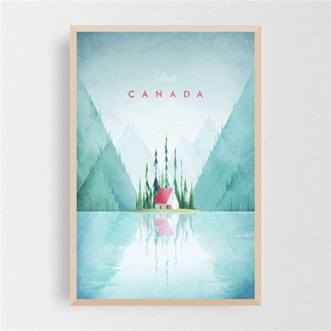 Canada Print Canada Wall Art Canada Poster Art Deco Print | Etsy