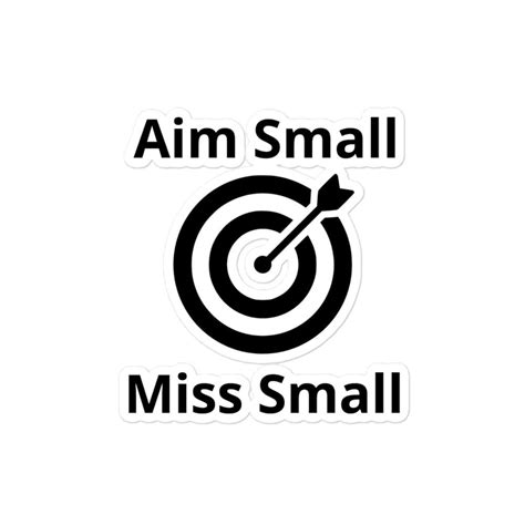 Aim Small Miss Small Sticker | Etsy