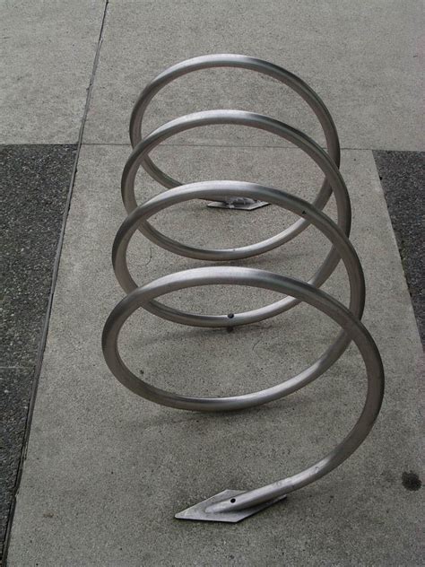 Stainless Steel Spiral Bike Rack – BC Site Service