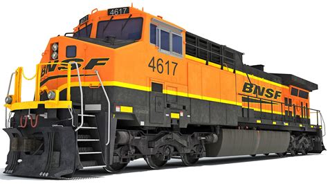 Locomotive GE AC4400CW BNSF 3D Model $159 - .max .3ds .c4d .lwo .ma ...