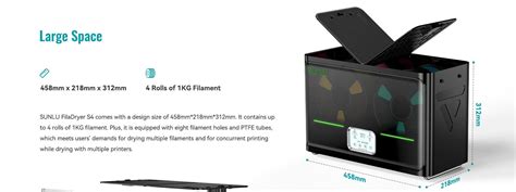 SUNLU Filament Dryer S4 – Affordable 3D Printing Filaments and Resins