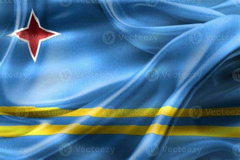 Aruba flag - realistic waving fabric flag 30782951 Stock Photo at Vecteezy