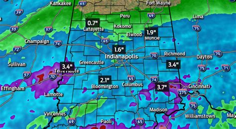 Biker Down Indiana: Indiana Weather Map