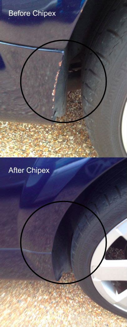 Before and after pictures from Andy Gibbs, another happy Chipex customer. Touch up your car ...