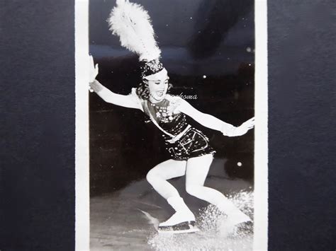 Original photo ice skater. Vintage Ice Capades. Year 50. Black and white glossy paper, Ice Show ...