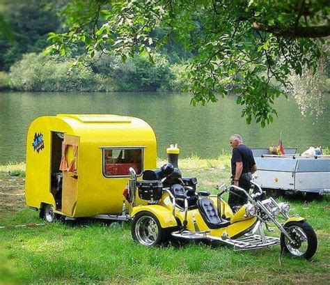 Best of both worlds | Camping trailer, Motorcycle trailer, Vw trike