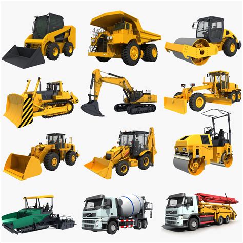 Collection Construction Vehicles 05 3D | CGTrader