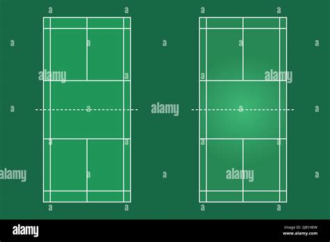 Badminton field flat design, Sport field graphic illustration, Vector ...