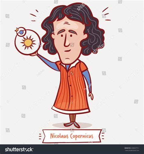 The Scientist, Physicist, Astronomer Nicolaus Copernicus With A Heliocentric Model In A Red Coat ...