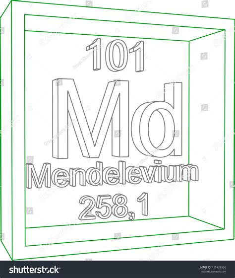 Periodic Table Elements Mendelevium Stock Vector (Royalty Free) 425728936 | Shutterstock