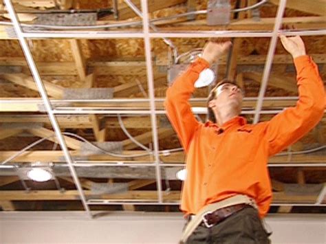 How to Install an Acoustic Drop Ceiling | how-tos | DIY