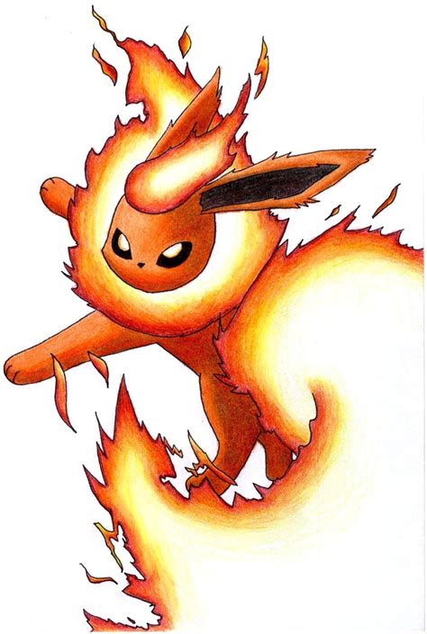 FLAREON! - Eevee Fan Art (16762037) - Fanpop